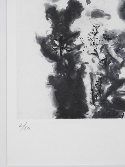 null Zao WOU-KI (1921-2013) : Composition. Eau-forte sur papier. Justifiée 2/30....
