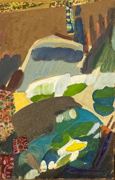Alfred RETH Alfred RETH (1884-1966) : Composition abstraite. Technique mixte: huile...