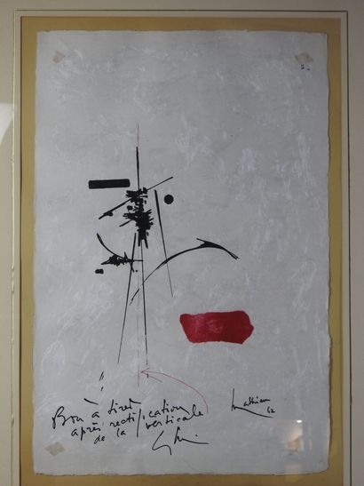 null Georges MATHIEU (1921-2012) d'après: Sans titre, 1962. Lithographie. Signé et...