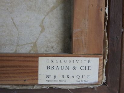 null Georges BRAQUE (1882-1963) d'après: Le tapis vert. Callichromie d'après une...
