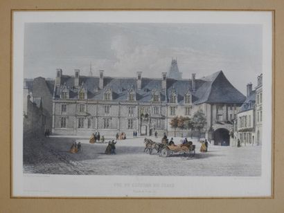 null Vue du chateau de Blois / Intérieur de la cour du Chateau/ Vue prise de la terrasse...