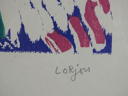 null Bernard LORJOU (1908-1986) : Portrait de femme. Crayon. Signé en bas à droite....