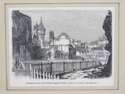 null [BLOIS] MELE Paul, d'après : Percement de la rue du Prince Impérial à Blois,...