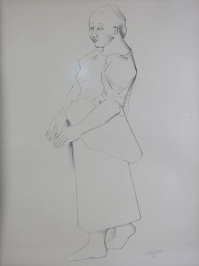 Bernard LORJOU (1908-1986) : Criquet. Lithographie....