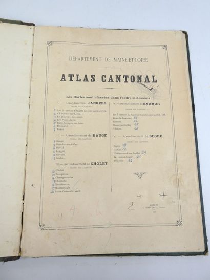 null [MAINE-ET-LOIRE]. Atlas cantonal du Maine-et-Loire. Angers, Siraudeau, 1907....