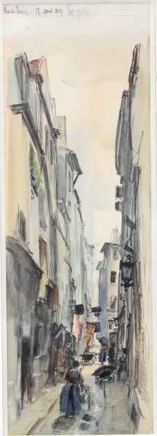 null Eugène-Louis VÉDER (1876-1936)
Rue de Venise, Paris / Rue à l'enseigne à la...