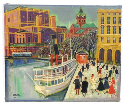 null Maurice BLANCHARD (1903-1969)
The Stockholm Opera House.
Oil on canvas, signed...