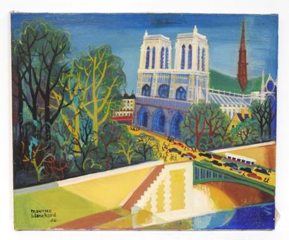null Maurice BLANCHARD (1903-1969)
Notre Dame de Paris.
Oil on canvas, signed lower...