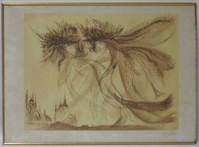 null Isa CELINI - XXth century
Dancing couple
Artist's proof. Signed lower right...