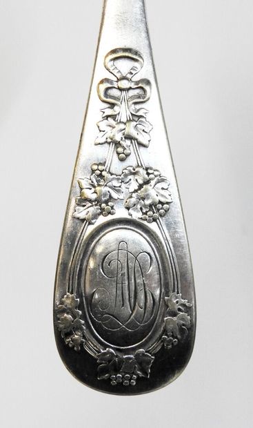 null Part of a silver-plated menagere with medallion decoration "AD" including: a...