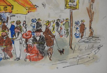 null Urbain HUCHET (born in 1930)
Café du Dôme, Paris.
Print in color. Signed in...