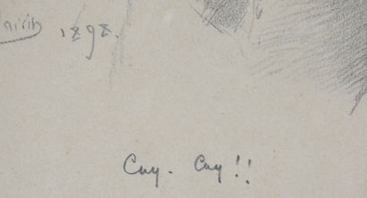 null Georges CLAIRIN (1843-1919)
Cuy Cuy !!
Dessin au graphite. Signé, titré et daté...
