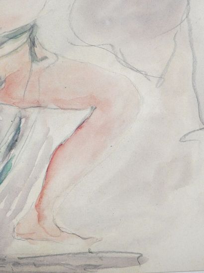 null Odilon ROCHE (1868-1947)
La danseuse au voile
Aquarelle et dessin sous-jacent...