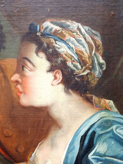 null François BOUCHER (1703-1770) d'après
La marchande d'oeufs.
Huile sur toile....