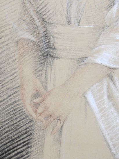 null Gaston Édouard GUÉDY (1874-1955)
Portrait d'une élégante.
Trois crayons sur...