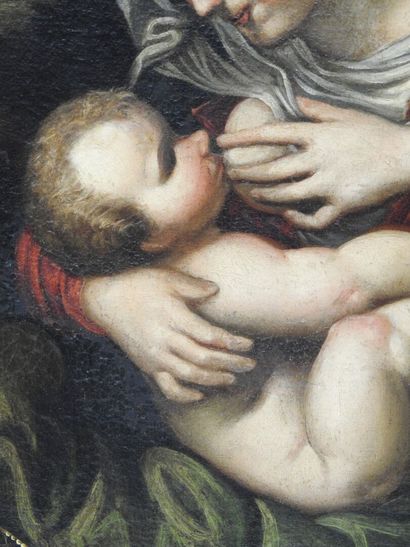null Andrea SOLARIO, dit Andrea di BARTOLO (vers 1465-1524) d'après
La Vierge allaitant...