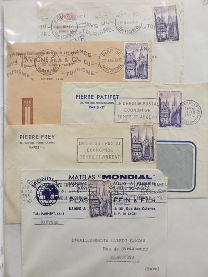 null FRANCE 1 classeur bleu foncé d'enveloppes figurant divers événements commémoratifs....