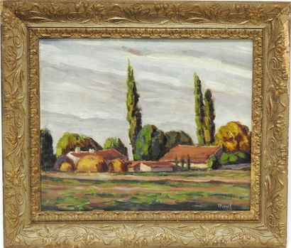 null MEREL - XXth century
The cypresses.
Oil on panel. Signed lower right.
37,5 x...