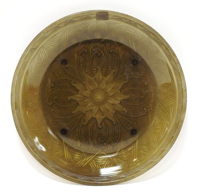 null LORRAIN NANCY - France
Circular dish in smoked glass, pressed, satin-finished...