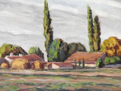 null MEREL - XXth century
The cypresses.
Oil on panel. Signed lower right.
37,5 x...