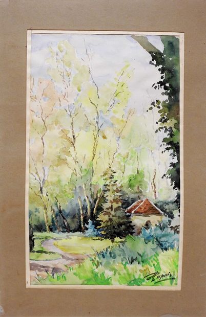 DUPUIS - XXth
Factory in the forest.
Watercolor....