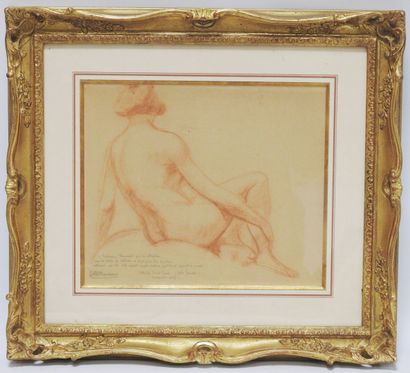 null Serge Henri MOREAU (1892-1963)
Female nude from behind
Sanguine. Signed and...