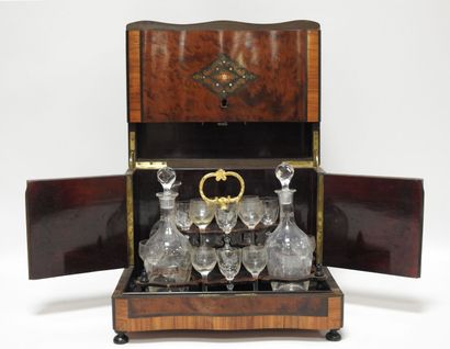 null Liquor cellar in blackened wood including glasses and carafons.
Napoleon III...