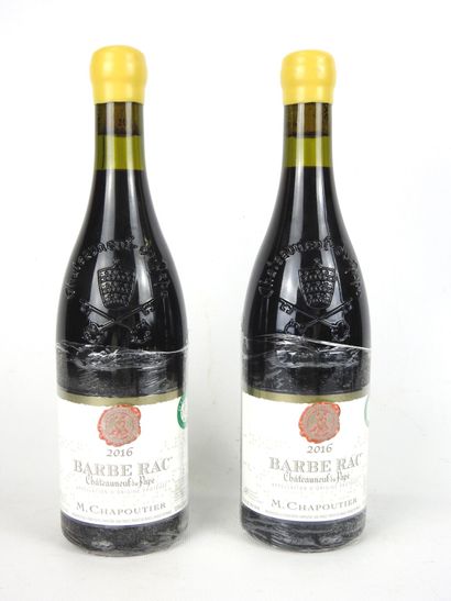 2 bouteilles Châteauneuf du Pape rouge Barbe...