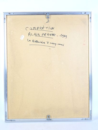 null Alain PEANNE (b. 1945): Compression under glass. 1989. Countersigned on the...