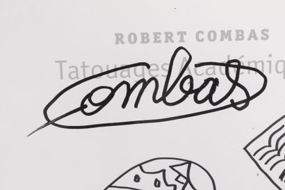 null Robert COMBAS (b. 1957): Academic tattoos. Felt-tip drawing signed top center....