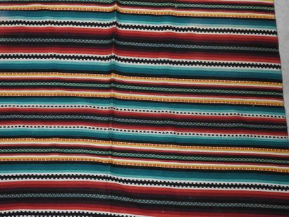 null Peru, Andes: Large, brightly-colored woven hanging, 230x125 cm.