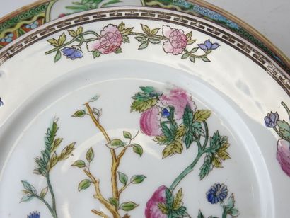 null COMPAGNIE DES INDES: Porcelain plate with floral design. 18th century. D : 22,5...