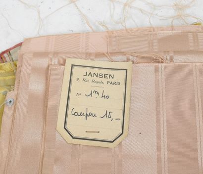 null Maison JANSEN: Set of 4 large silk coupons, some of which still bear the label...