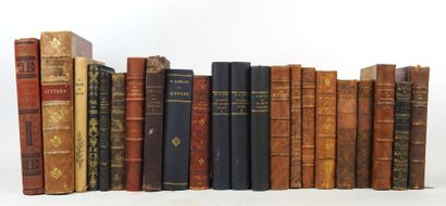  MISCELLANEOUS Lot of 22 volumes of French literary classics including RIMBAUD, DUMAS,... Gazette Drouot