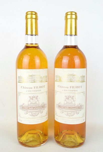 2 bouteilles Château Filhot Sauternes 19...