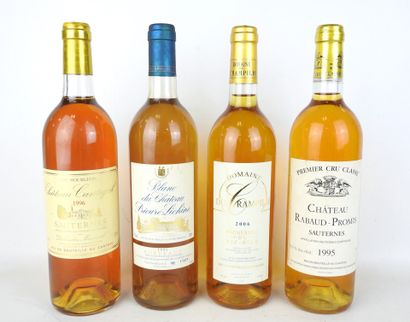 4 bouteilles : 1 Château Cantegril 1996 Sauternes...