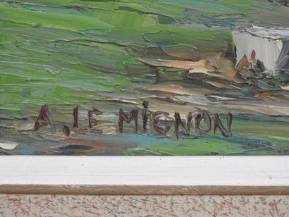 null A. LE MIGNON - XXème
La ferme isolée
Huile sur toile, signée en bas à gauche
38,5...