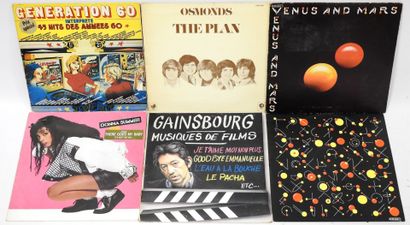 null Réunion de 6 disques 33 tours comprenant : Gainsbourg, les wings, Barry White,...