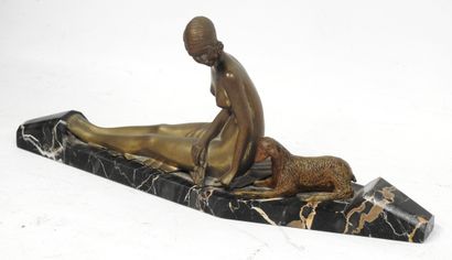 null Alexandre MORLON (1878-1951) dans le gout de
Femme au cabri
Epreuve en bronze...
