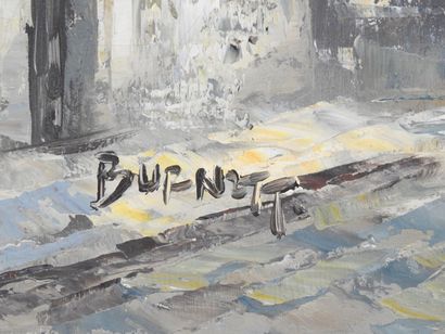 null Louis Anthony BURNETT (1907-1999)
Vue de Paris.
Huile sur toile, signée en bas...