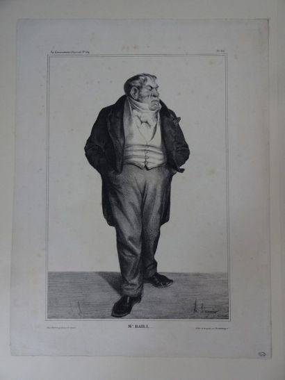 Honoré DAUMIER (1808-1879) LA CARICATURE, pl. 312, 333; «Mr Baill...» (Baillot) «Mr...