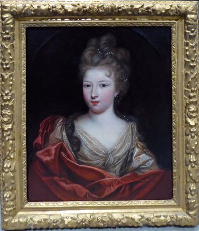 Ecole ALLEMANDE vers 1750: Portrait de femme....