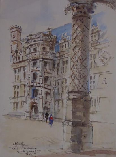 Etienne GAUDET (1891-1963) : Blois – le château....