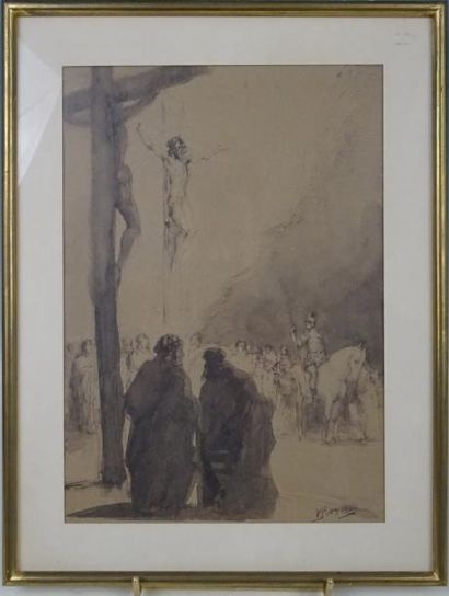 Vladimir ROZMAINSKI (1885-1943) : Crucifixion....