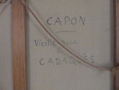 null Georges Émile CAPON (1890-1980) : Vieille rue à Cadaques. Toile. Signé en bas...