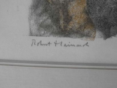 null Robert HAINARD (1906-1999) : Deux bouquetins. Bois gravé. Epreuve signée en...