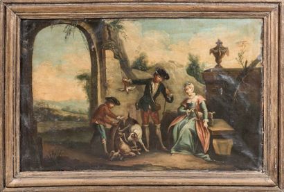 null Ecole FRANCAISE du XVIIIe siècle

Scène de chasse.

Huile sur toile.

63 x 97...