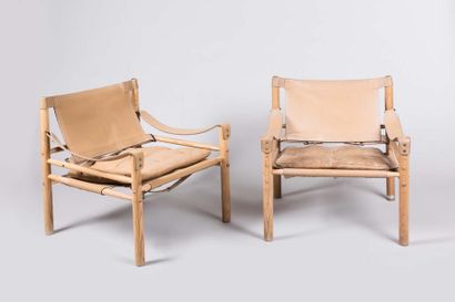 null Arne NORELL (1917-1971)

Six fauteuils modèle Sirocco en bois à structure tubulaire,...