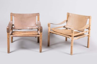null Arne NORELL (1917-1971)

Six fauteuils modèle Sirocco en bois à structure tubulaire,...