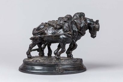 null Emmanuel FREMIET (1824-1910)

Deux chevaux Boulonnais de halage.

Groupe en...